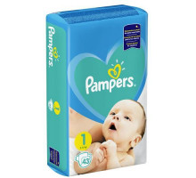 Подгузники Pampers New Baby-Dry Размер 1 (Для новорожденных) 2-5 кг 43 подгузника