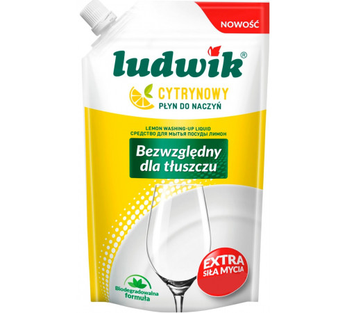 Засіб для миття посуду Ludwik Лимон дой-пак 450 мл