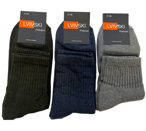 Шкарпетки чоловічі Lvivski Premium напівмахра розмір 27-29