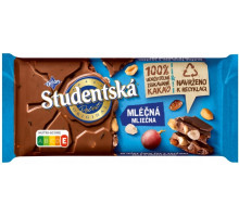 Шоколад Studentska Молочний з Арахісом та Родзинками 170 г