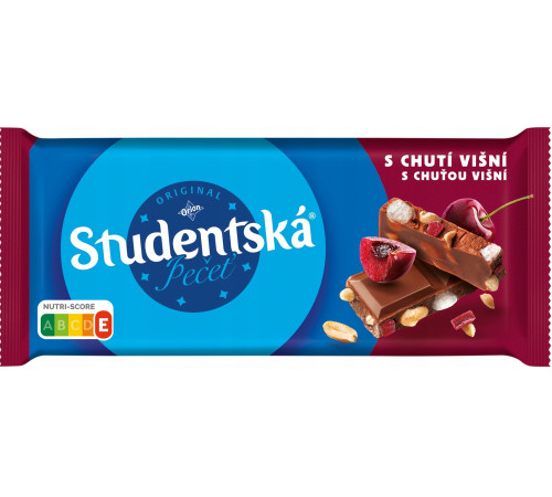 Шоколад Studentska Молочний з Вишнею 170 г