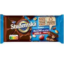 Шоколад Studentska Молочно-чорний 170 г