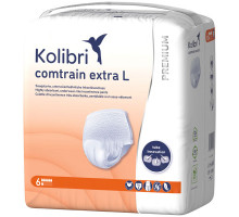 Подгузники-трусики для взрослых Kolibri Comtrain Premium Extra L (110-140 см) 6 капель 14 шт