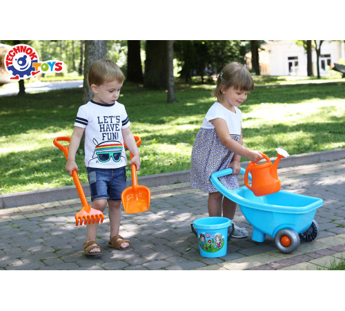 Тачка детская с песочным набором Технок 4265