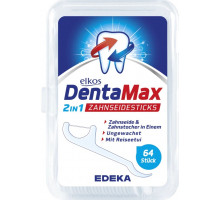Зубная нить Elkos DentaMax 2in1 Zahnseidesticks 64 шт