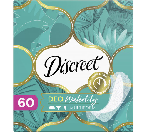 Щоденні гігієнічні прокладки Discreet Deo Water Lily multiform 60 шт