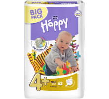 Подгузники детские Happy Maxi Plus (4+) от 9-20 кг 62шт.