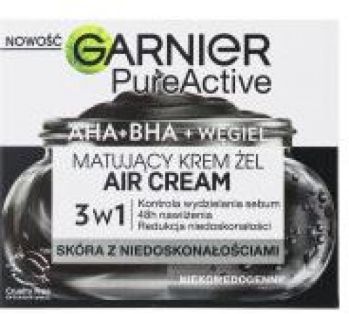 Матирующий гель-крем для лица Garnier Пюр Актив с AHA-BHA кислотами и углем 50 мл