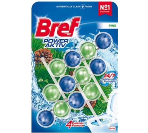 Туалетные блоки для унитаза Bref 3 шт x 50 г  Хвоя