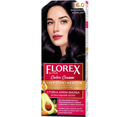 Краска для волос Florex Super 6.0 Баклажан