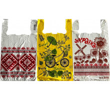 Пакет майка с рисунком 28 х 50 см в ассортименте