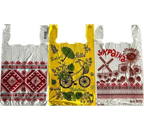 Пакет майка з малюнком 28 х 50 см в асортименті