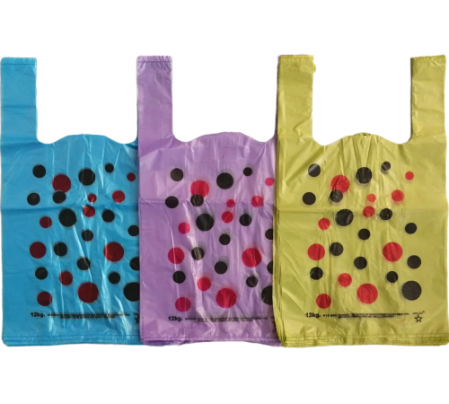 Пакет майка с рисунком 28 х 50 см в ассортименте