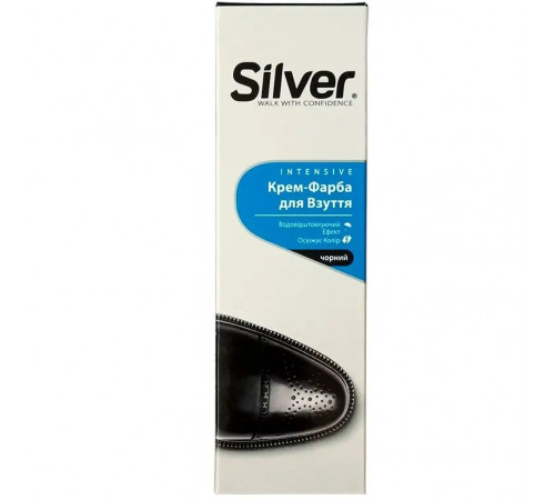 Крем-фарба для взуття Silver Чорна 75 мл