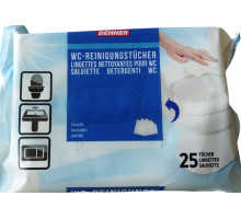 Вологі серветки для прибирання туалету Denner 25 шт