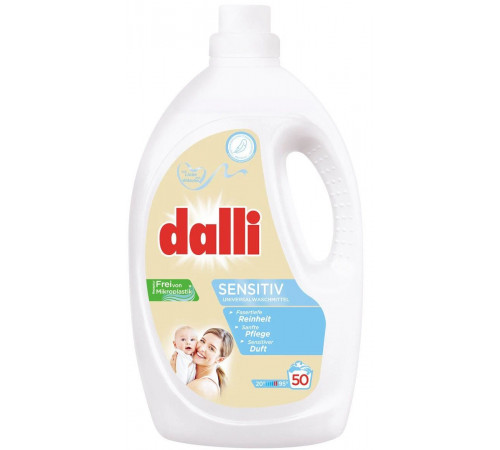 Гель для прання дитячої білизни Dalli Sensitiv 2.75 л 50 циклів прання