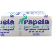 Паперові рушники Papela V-складання двохшарові білі 150 шт
