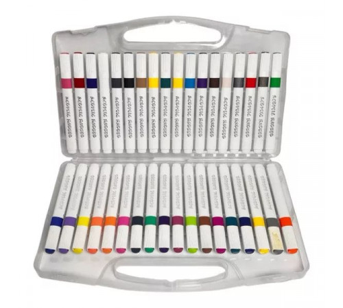 Набір акрилових маркерів 806 Triangle Acrylic Marker 36 кольорів м'який наконечник
