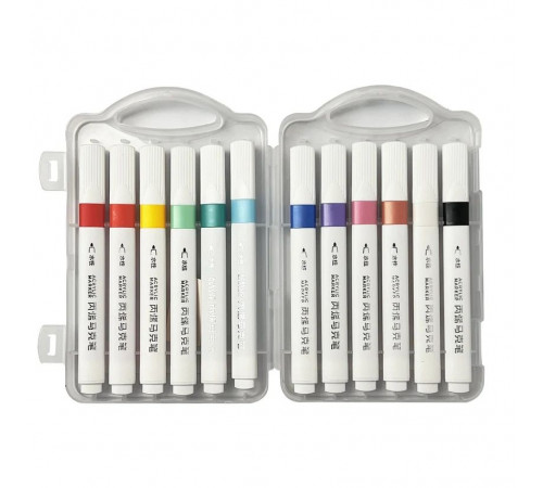 Набір акрилових маркерів 806 Triangle Acrylic Marker 12 кольорів м\'який наконечник