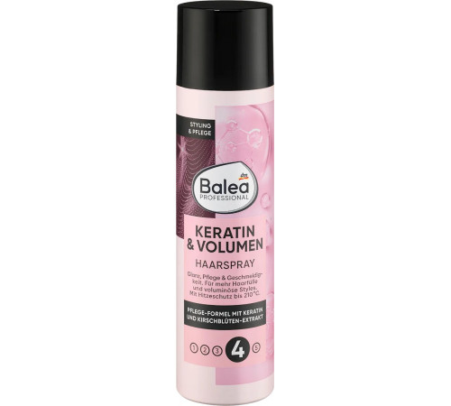 Лак для волосся Balea Keratin & Volumen фіксація 4 250 мл