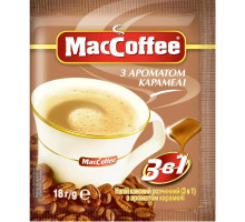 Напиток кофейный растворимый MacCoffee 3в1 Карамель 18 г
