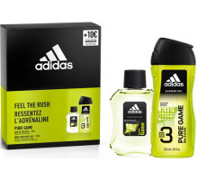 Подарунковий набір чоловічий Adidas Pure Game (туалетна вода 100 мл + гель для душу 250 мл)