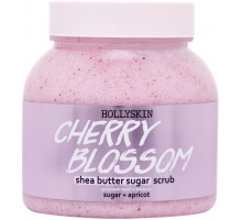 Сахарный скраб для тела Hollyskin Cherry Blossom с маслом Ши и Перлитом 300 мл
