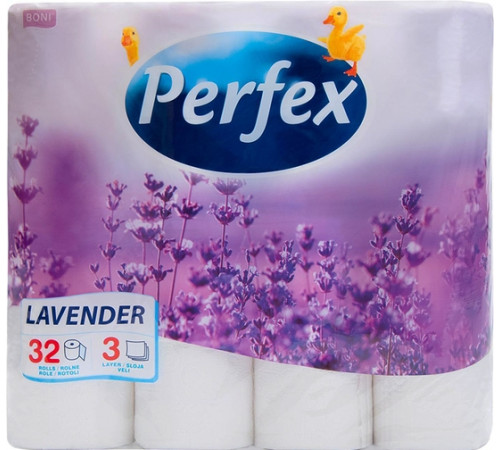Туалетний папір Perfex Boni Lаvender 3 шари 32 шт