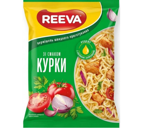 Вермишель быстрого приготовления Reeva со вкусом Курицы 60 г