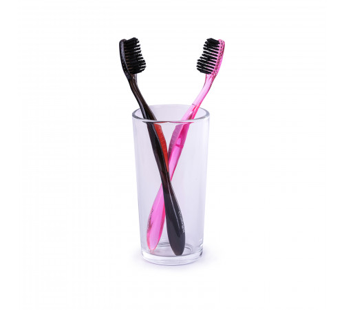 Зубна щітка Coolbright Сила чорного вугілля Для сильних духом medium Pink