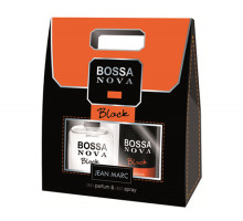 Подарочный набор Jean Marс мужской Bossa Nova Black. Дезодорант аэрозоль Bossa Nova Black 150 мл + Лосьон после бритья Bossa Nova Black 100 мл