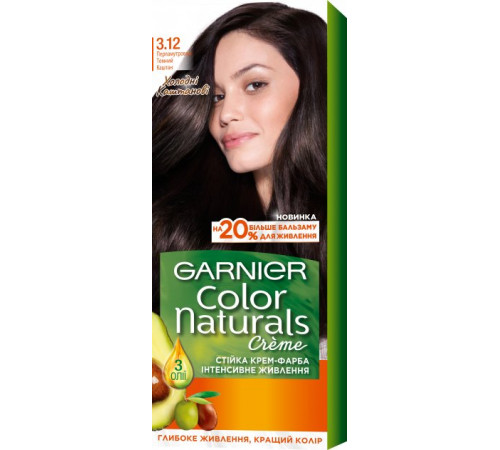 Фарба для волосся Garnier Color Naturals 3.12 Перламутровий Темний Каштан 112 мл