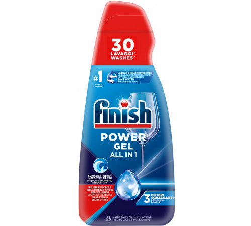 Гель для посудомийних машин Finish Power Gel All in1 600 мл Гель для посудомийних машин Finish Power Gel All in1 600 мл