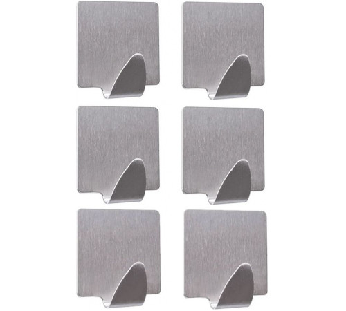 Набір гачків Feniks металевих самоклеючих квадратних 6 шт