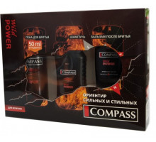 Набор мужской Compass Wild Power (шампунь + крем для бритья + бальзам после бритья)
