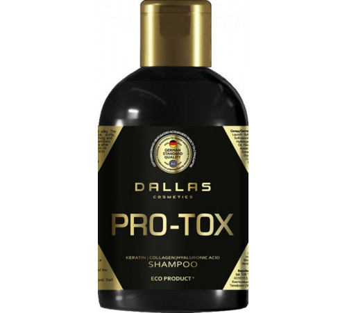 Шампунь для волос Dallas Pro-tox с Коллагеном и Гиалуроновой кислотой 1000 мл