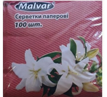 Салфетки  Malvar темно- бордовые 100 шт