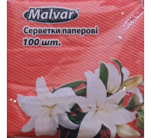 Серветка Malvar темно-червона 100 шт