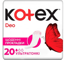 Ежедневные гигиенические прокладки Kotex Lux Super Slim Deo 20 шт