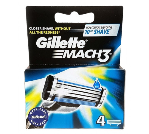 Сменные кассеты для бритья Gillette Mach3 1 шт (цена за 1шт)