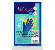 Рукавиці господарські латексні Tofix розмір L 1 пара