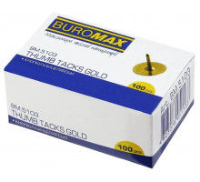 Кнопки золотисті Buromax 5103 100 шт