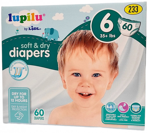 Підгузники Lupilu Soft&Dry 6 (16+ кг) 60 шт