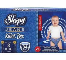 Підгузки-трусики Sleepy Jeans 3 (4-9 кг) 34 шт