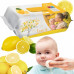 Вологі серветки дитячі Sleepy Lemon з клапаном 120 шт