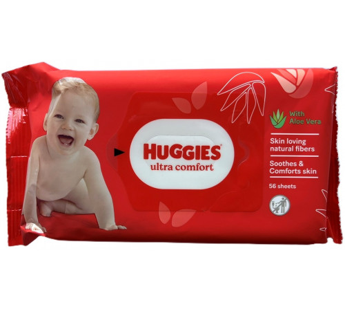 Влажные салфетки для детей Huggies Ultra Comfort 56 шт