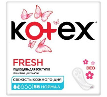 Ежедневные гигиенические прокладки Kotex Normal Deo 56 шт