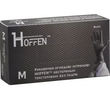 Перчатки нитриловые Hoffen M черные 100 шт