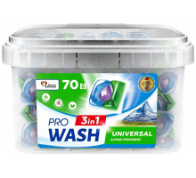 Геловые капсулы для стирки Pro Wash Universal Альпийская свежесть 70 шт (цена за 1 шт)
