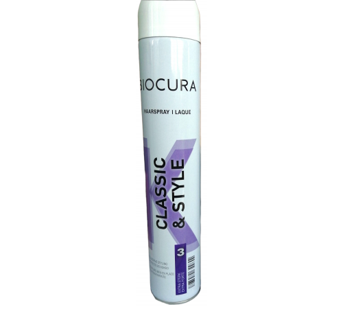 Лак для волосся Biocura Classic & Style 3 сильної фіксацїї 400 мл